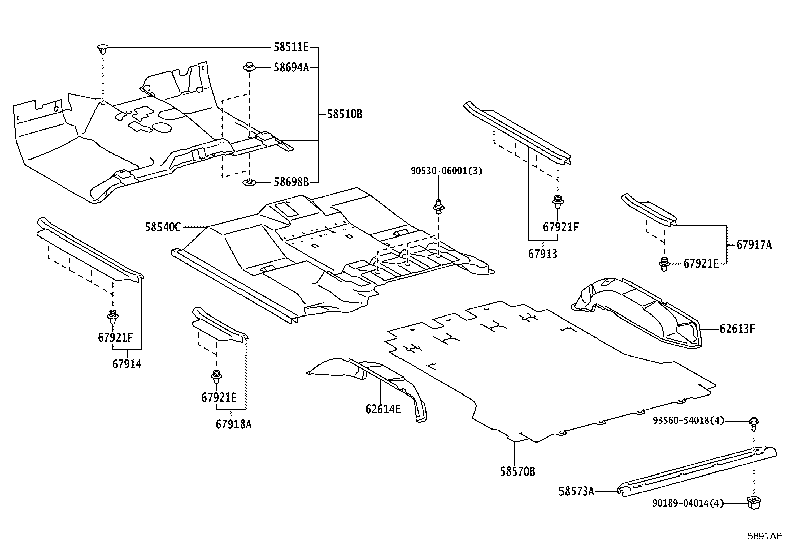 58694-60010 PLATE, MAT SET, UPPER product image