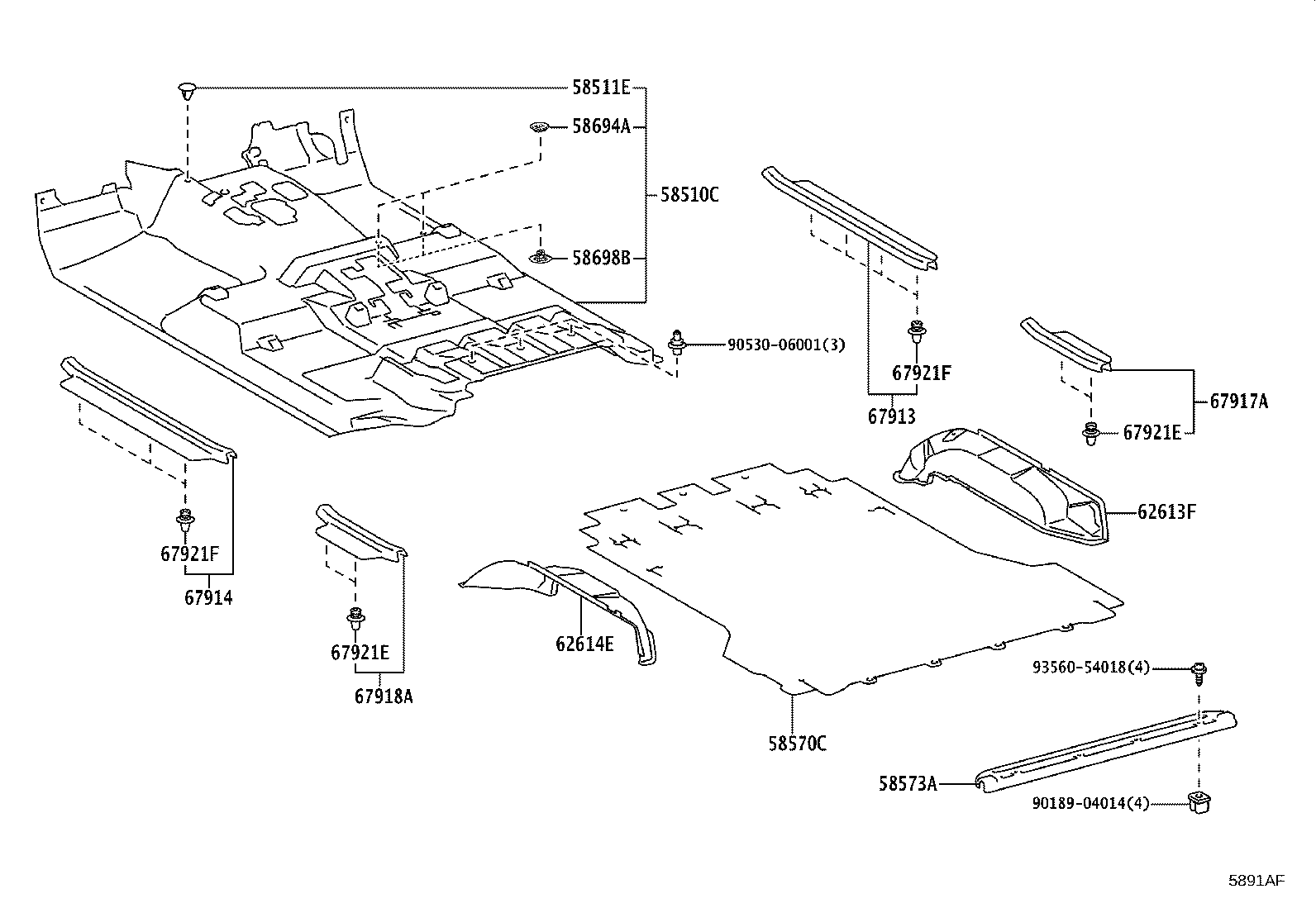 58694-60010 PLATE, MAT SET, UPPER product image