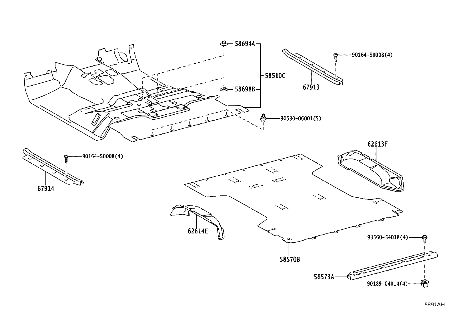 58694-60010 PLATE, MAT SET, UPPER product image