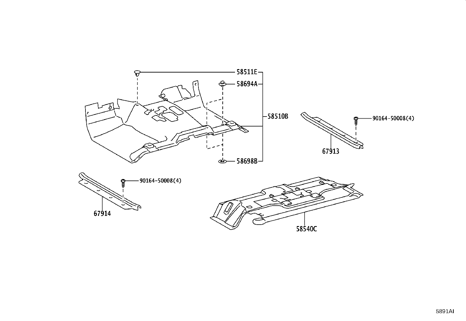 58694-60010 PLATE, MAT SET, UPPER product image