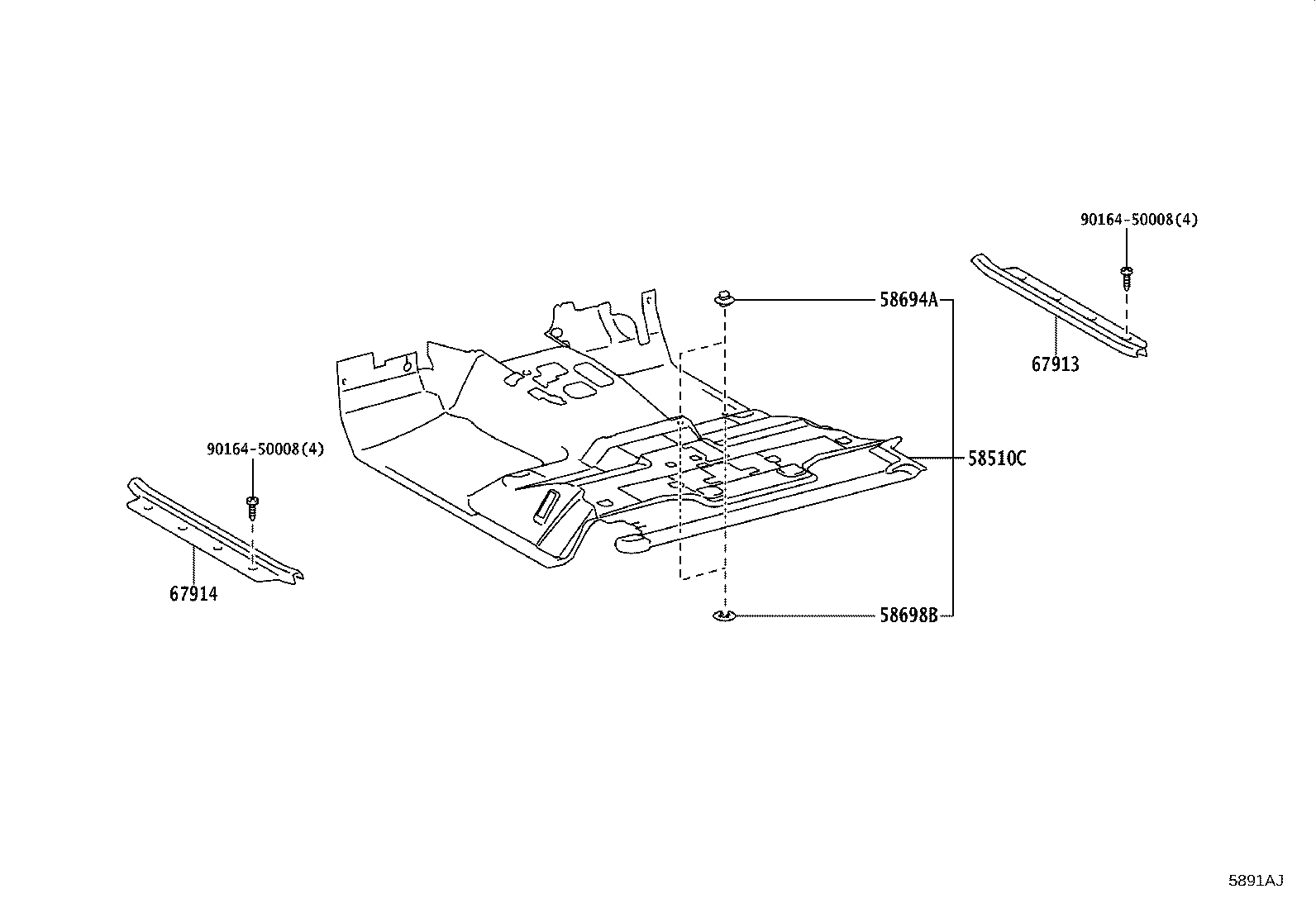 58694-60010 PLATE, MAT SET, UPPER product image