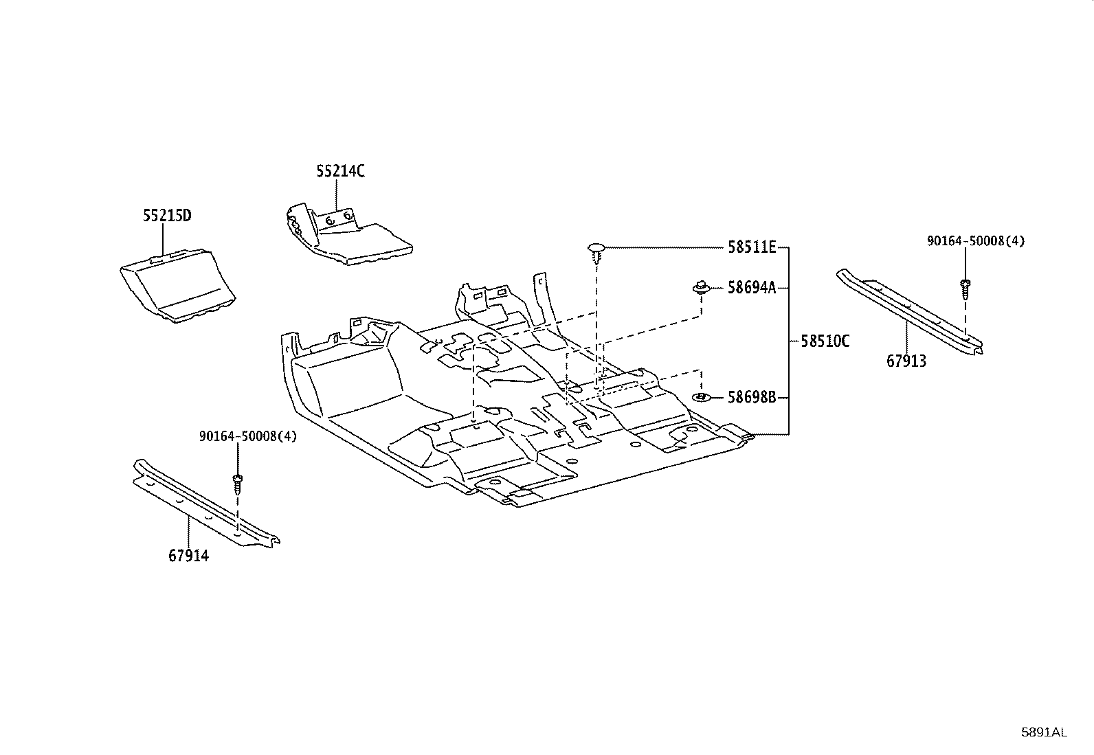 58694-60010 PLATE, MAT SET, UPPER product image