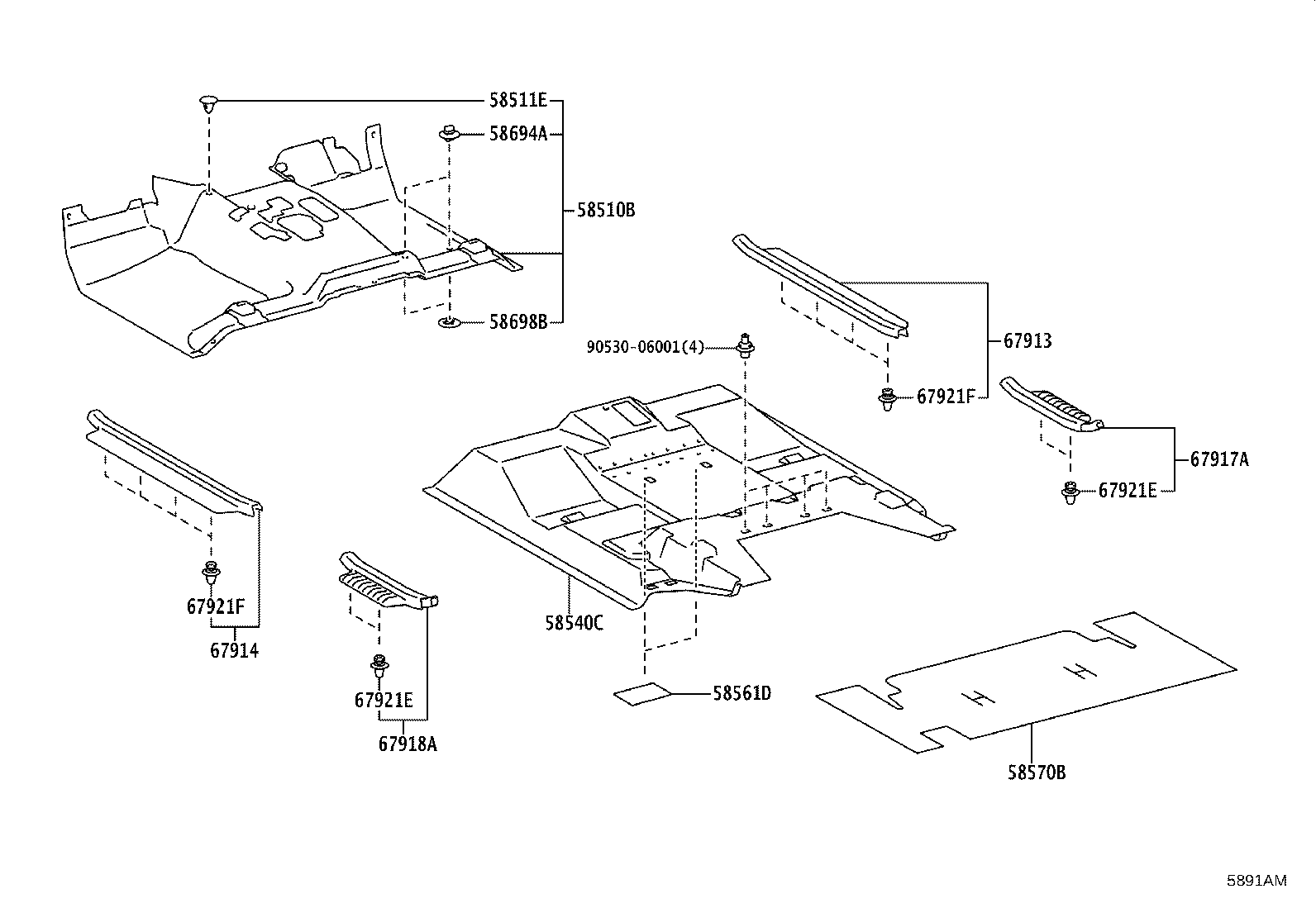 58694-60010 PLATE, MAT SET, UPPER product image