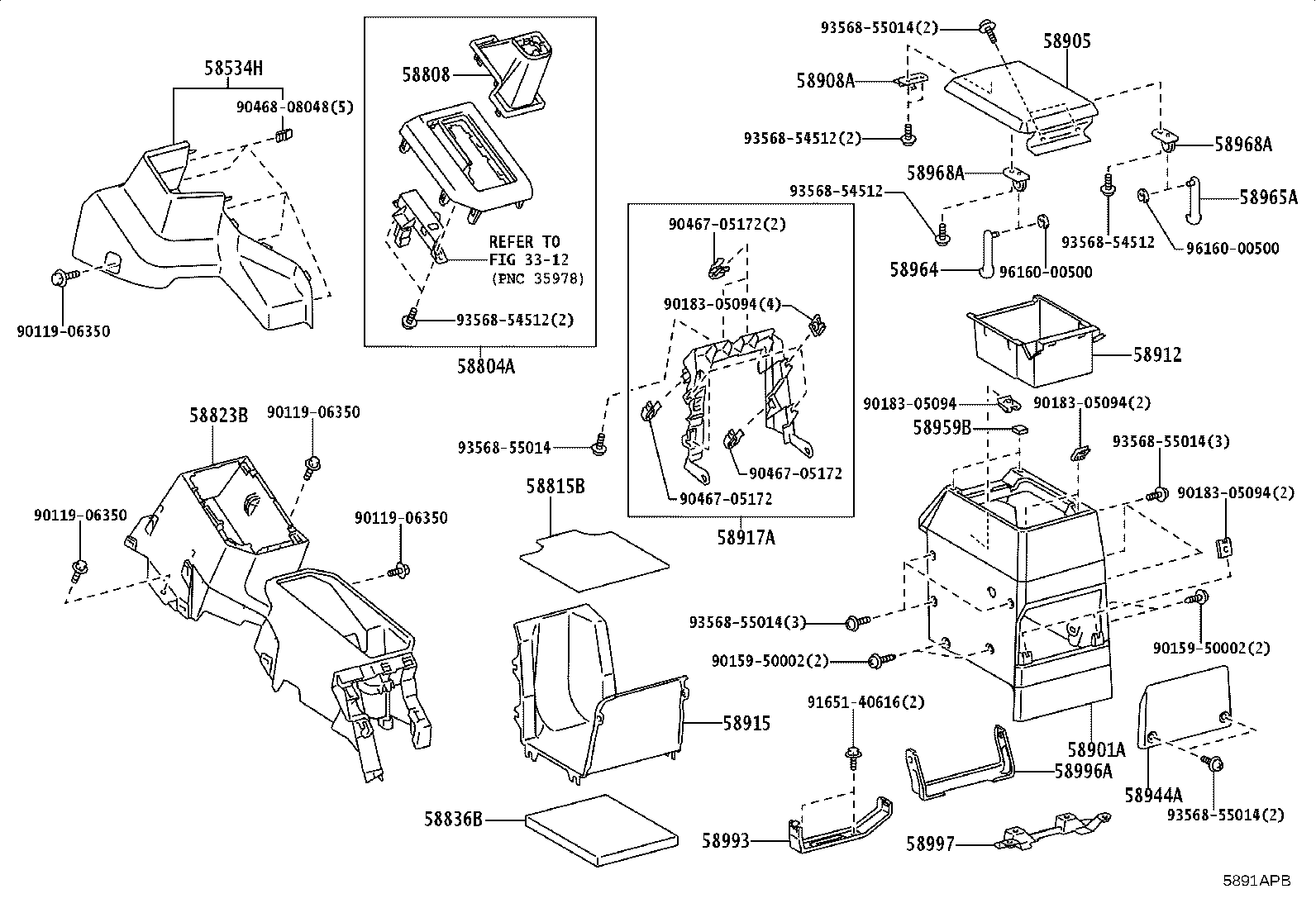 58997-60090 BRACKET, CONSOLE BOX MOUNTING, NO.3 product image