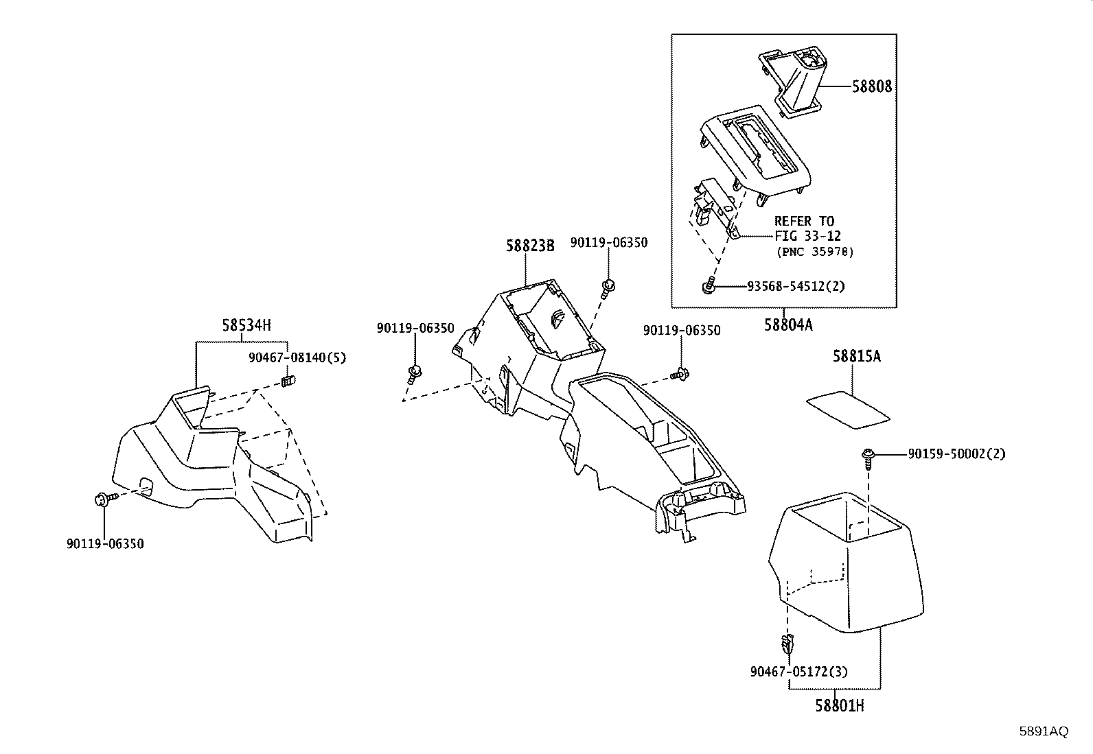 58997-60090 BRACKET, CONSOLE BOX MOUNTING, NO.3 product image