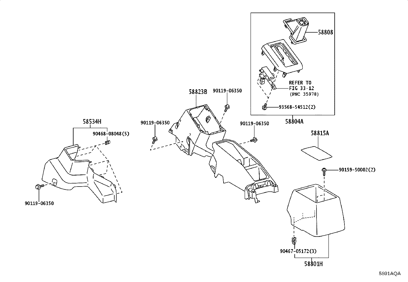 58997-60090 BRACKET, CONSOLE BOX MOUNTING, NO.3 product image