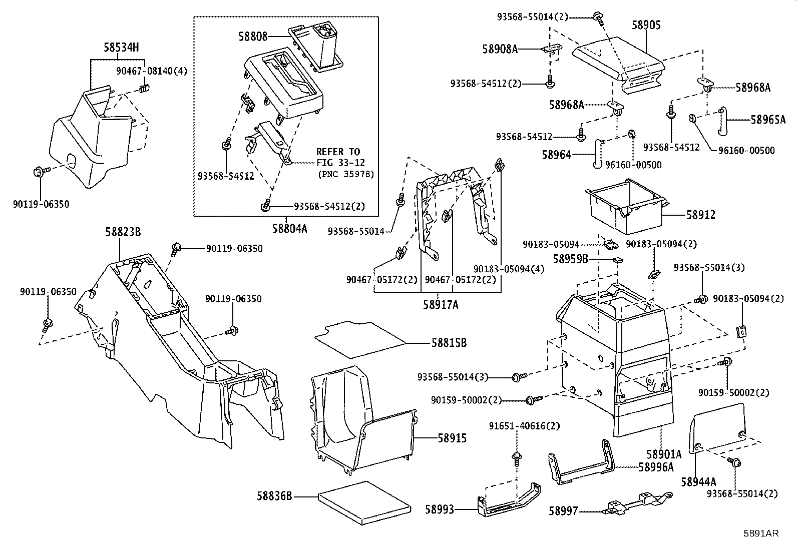 58997-60090 BRACKET, CONSOLE BOX MOUNTING, NO.3 product image