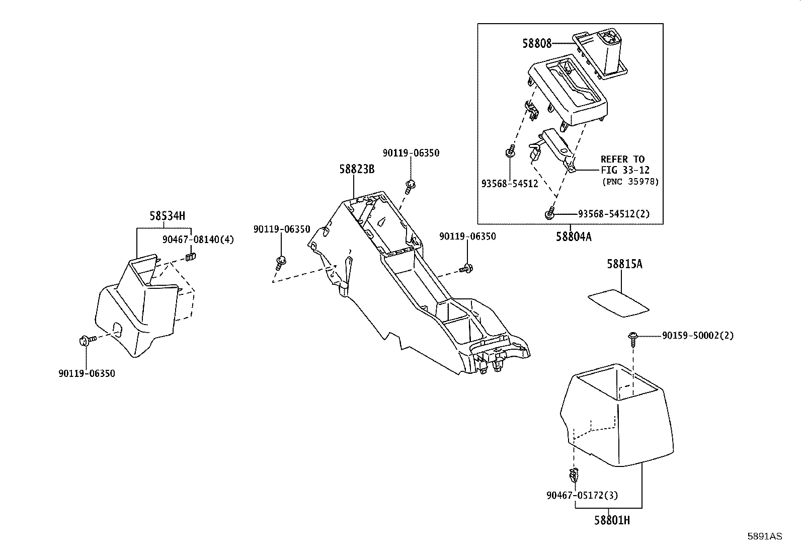 58997-60090 BRACKET, CONSOLE BOX MOUNTING, NO.3 product image