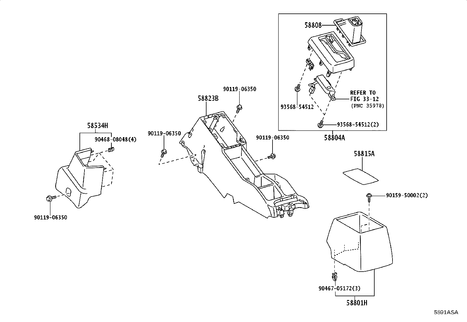58997-60090 BRACKET, CONSOLE BOX MOUNTING, NO.3 product image