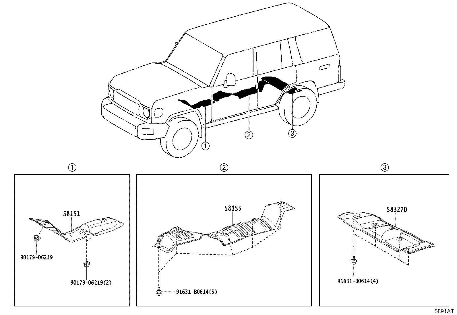 58327-60180 INSULATOR, MAIN MUFFLER HEAT, UPPER product image