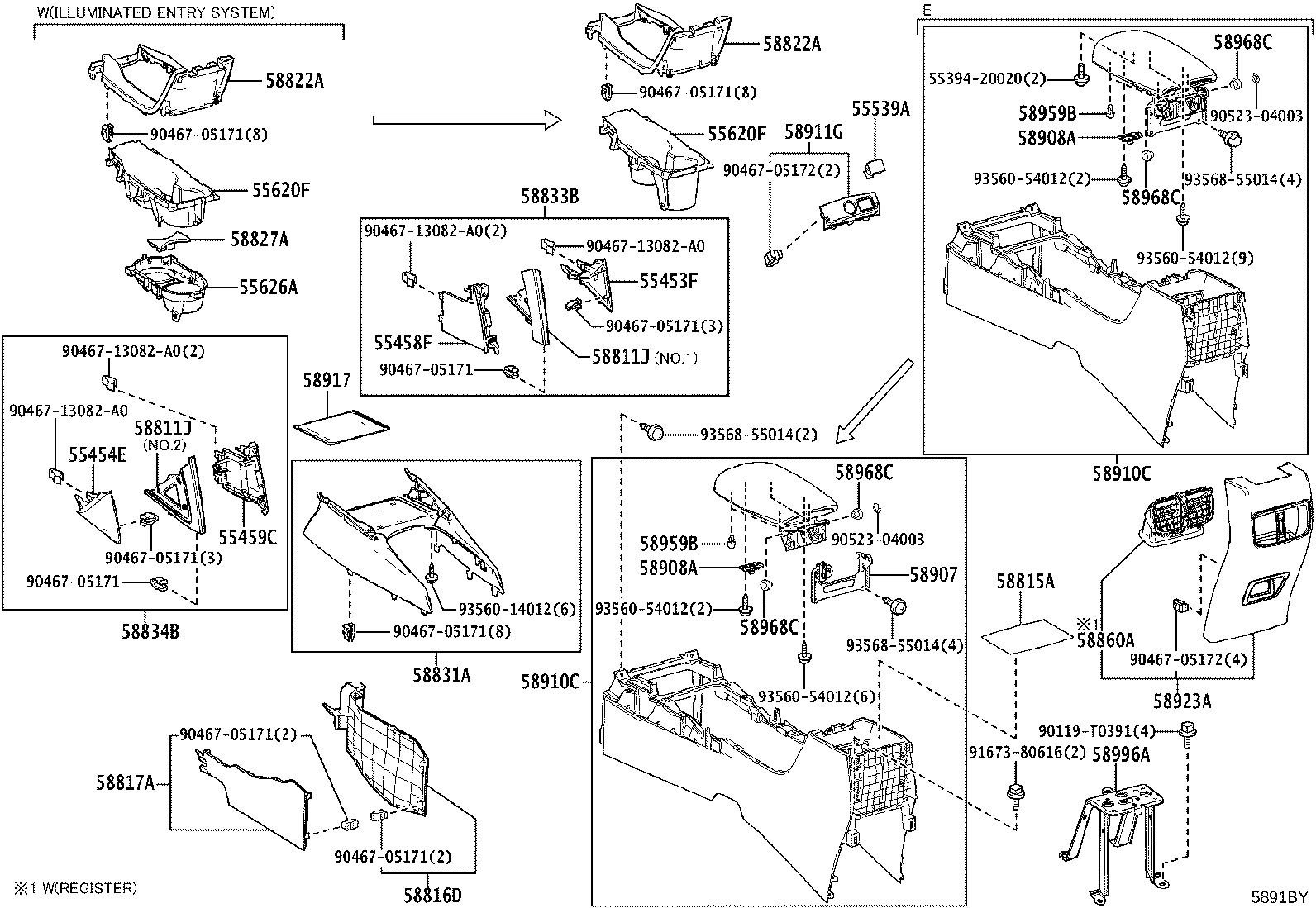 55620-0A030 HOLDER ASSY, CONSOLE BOX CUP product image