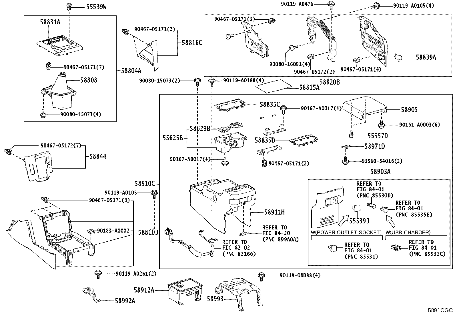 Toyota 58810-AK010-C0 BOX ASSY, CONSOLE
