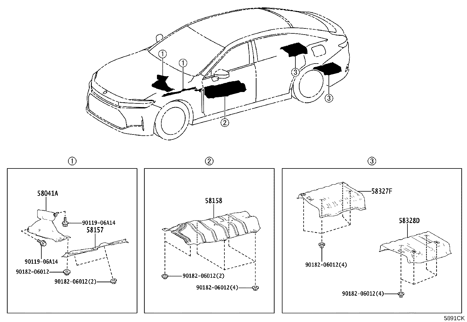 58327-30130 INSULATOR, MAIN MUFFLER HEAT, RH product image