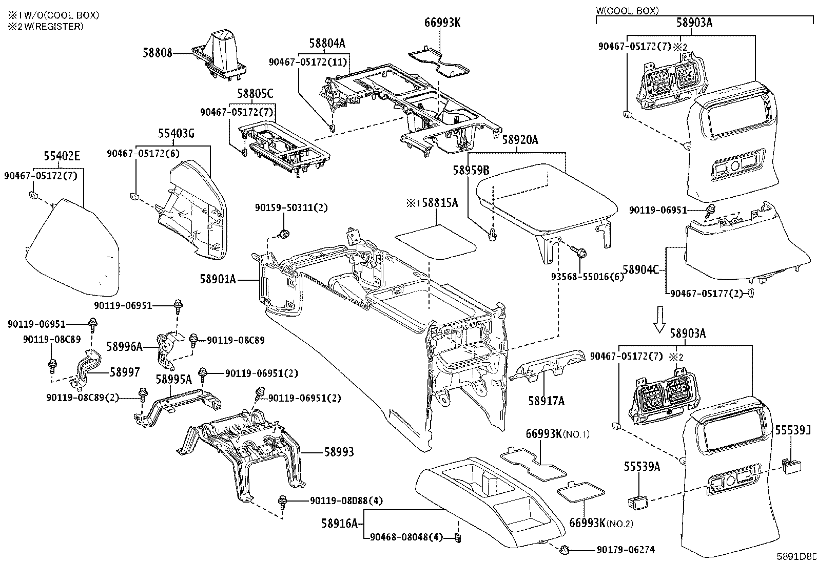 58804-60K80 PANEL SUB-ASSY, CONSOLE, UPPER product image