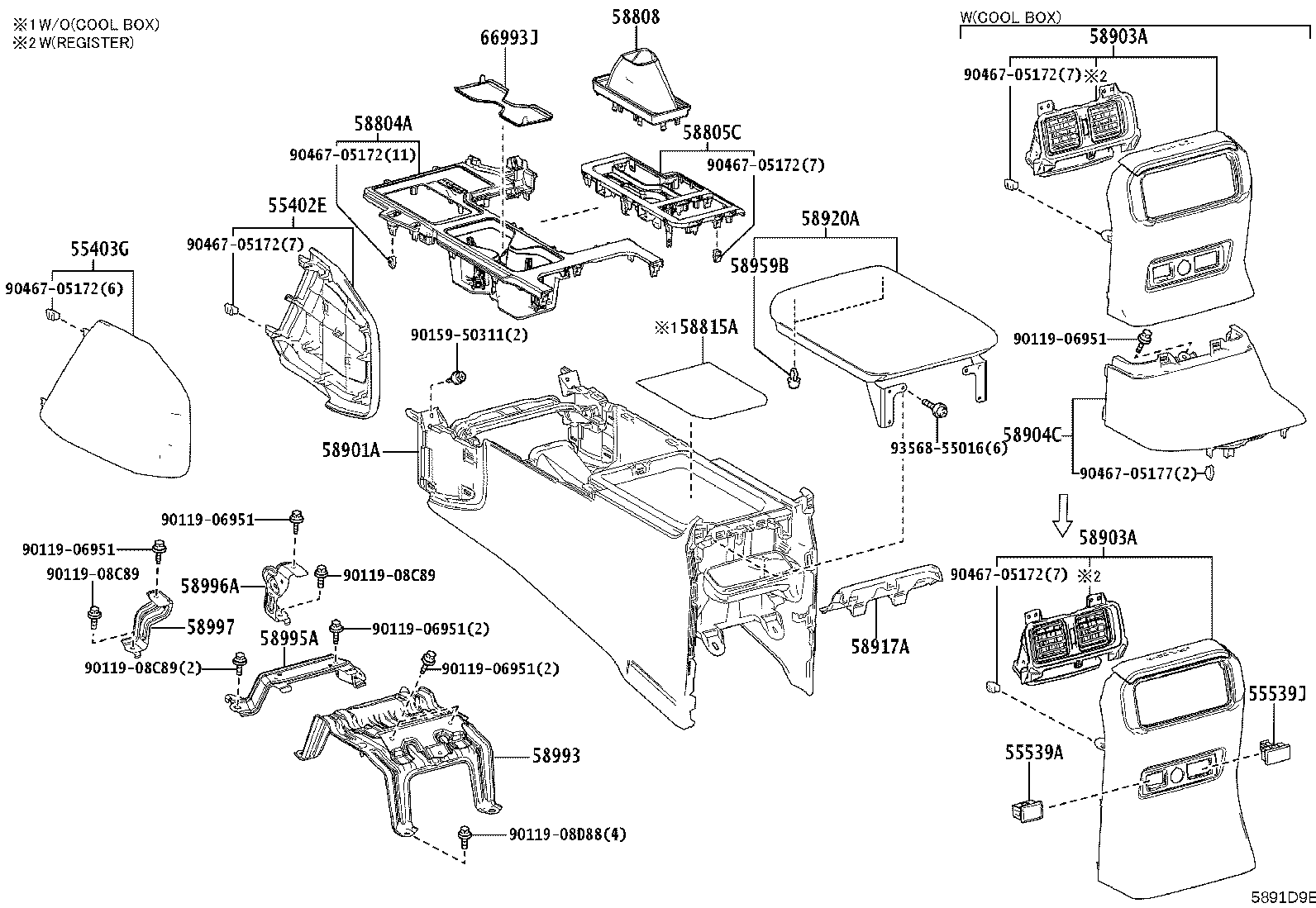 58804-60K80 PANEL SUB-ASSY, CONSOLE, UPPER product image