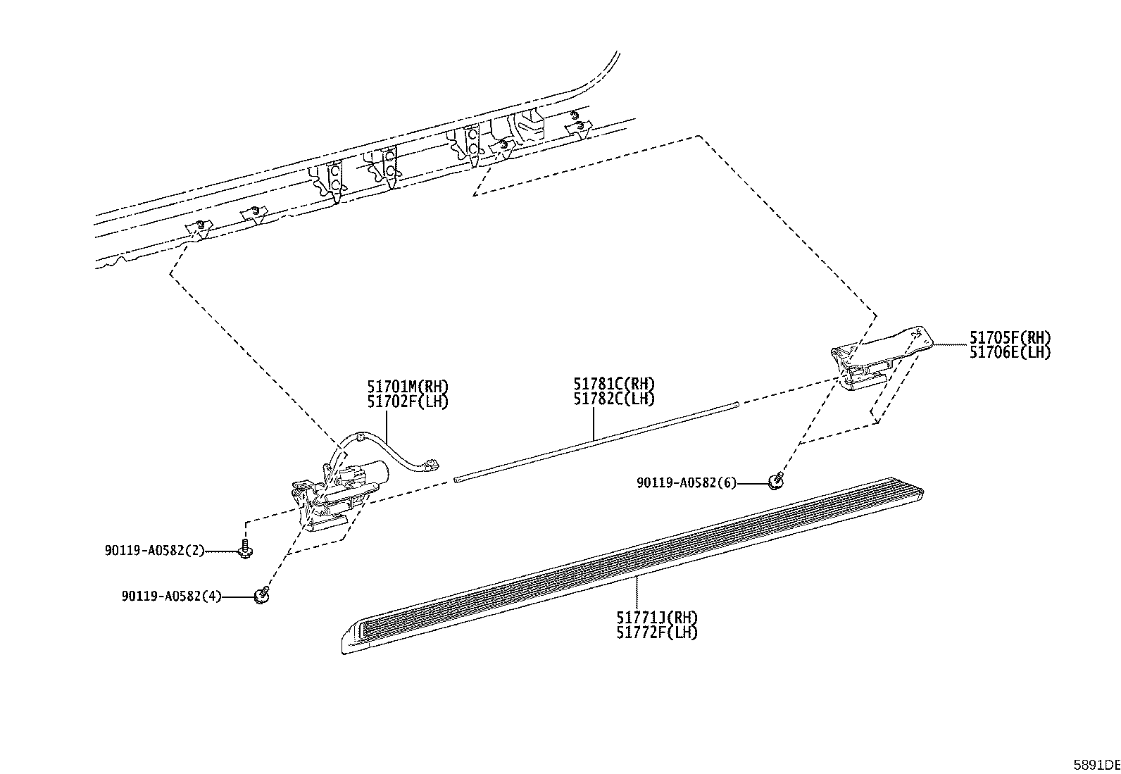 57052-04110 MEMBER SUB-ASSY, FRONT FLOOR CROSS, LH product image