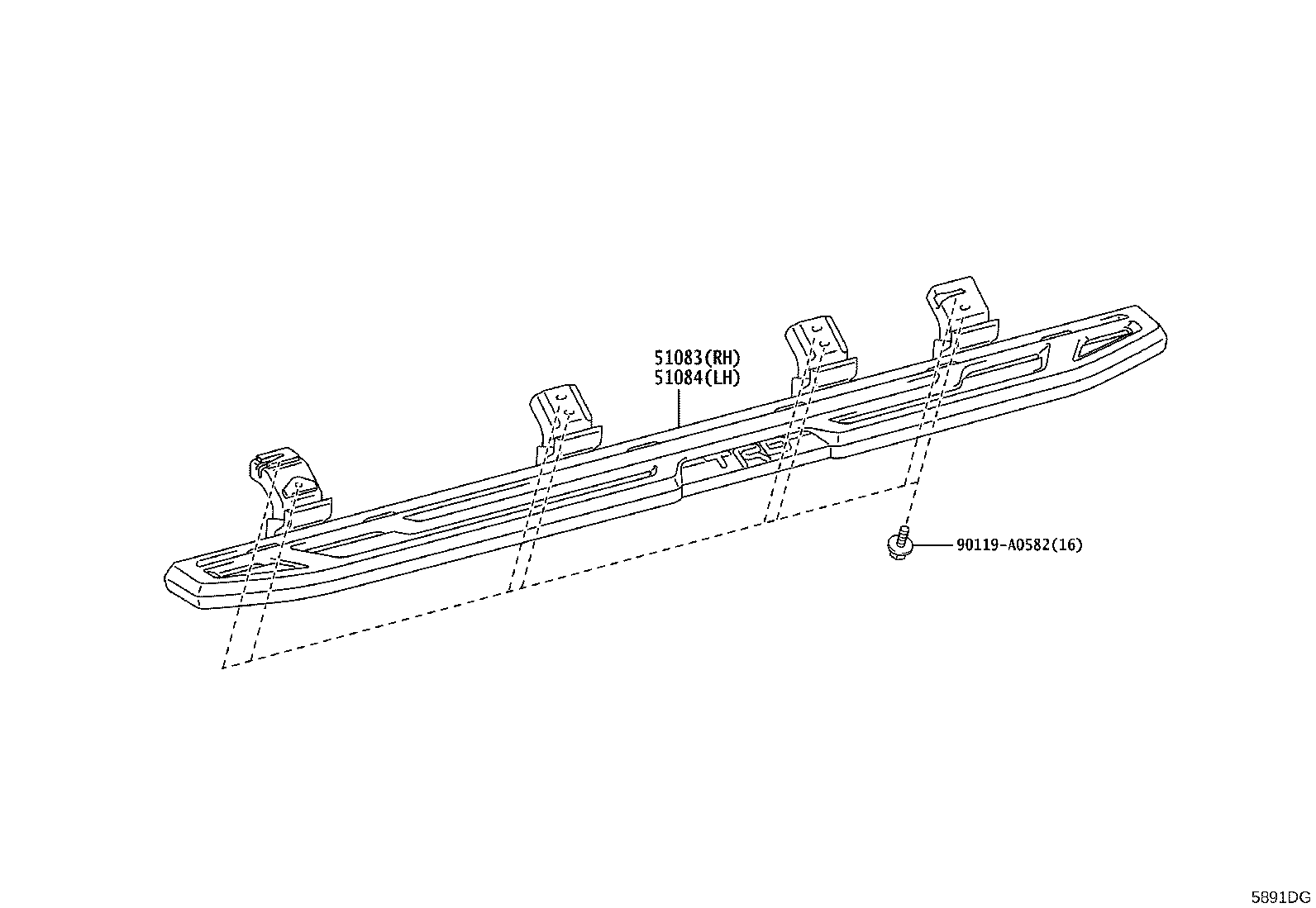 57052-04110 MEMBER SUB-ASSY, FRONT FLOOR CROSS, LH product image