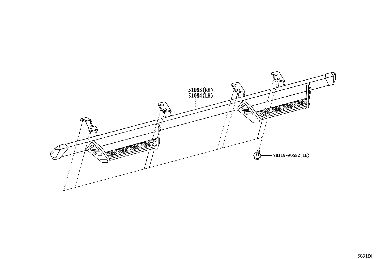 57052-04110 MEMBER SUB-ASSY, FRONT FLOOR CROSS, LH product image