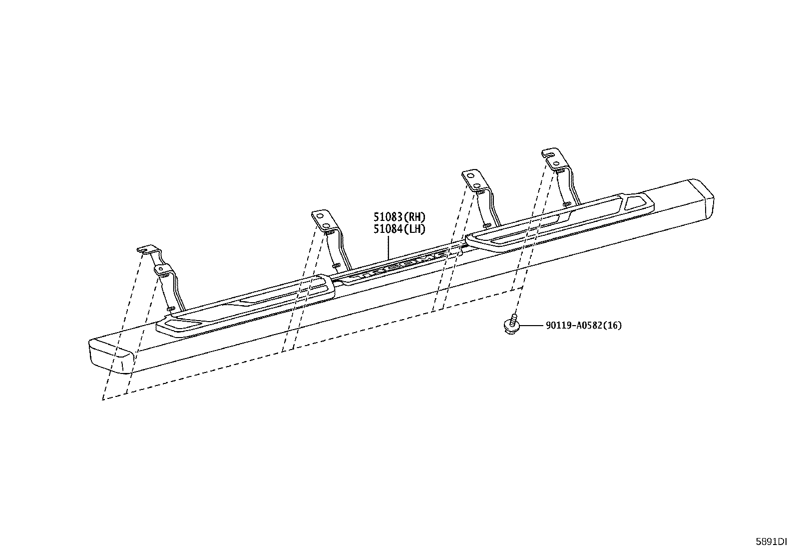 57052-04110 MEMBER SUB-ASSY, FRONT FLOOR CROSS, LH product image
