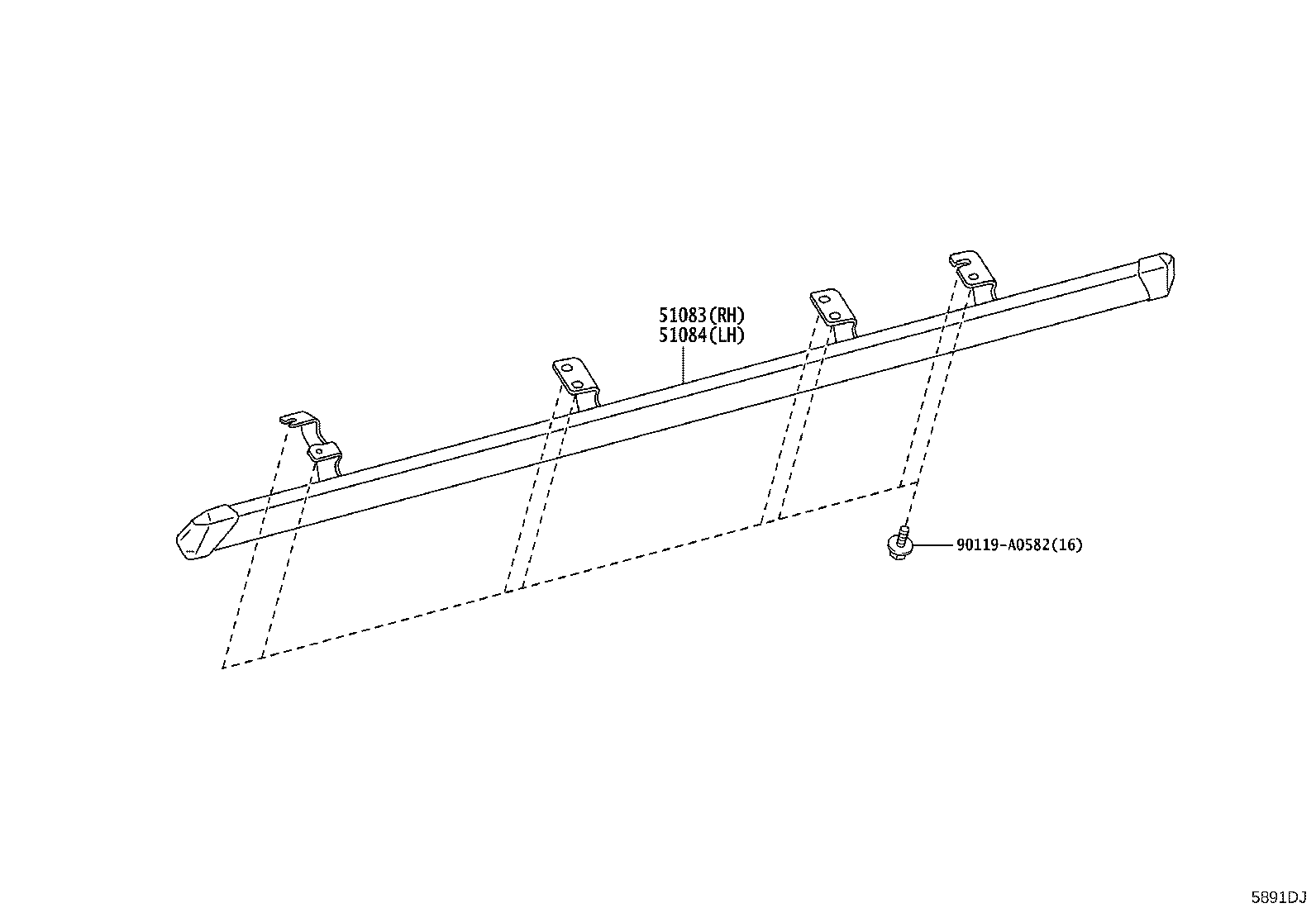 57052-04110 MEMBER SUB-ASSY, FRONT FLOOR CROSS, LH product image