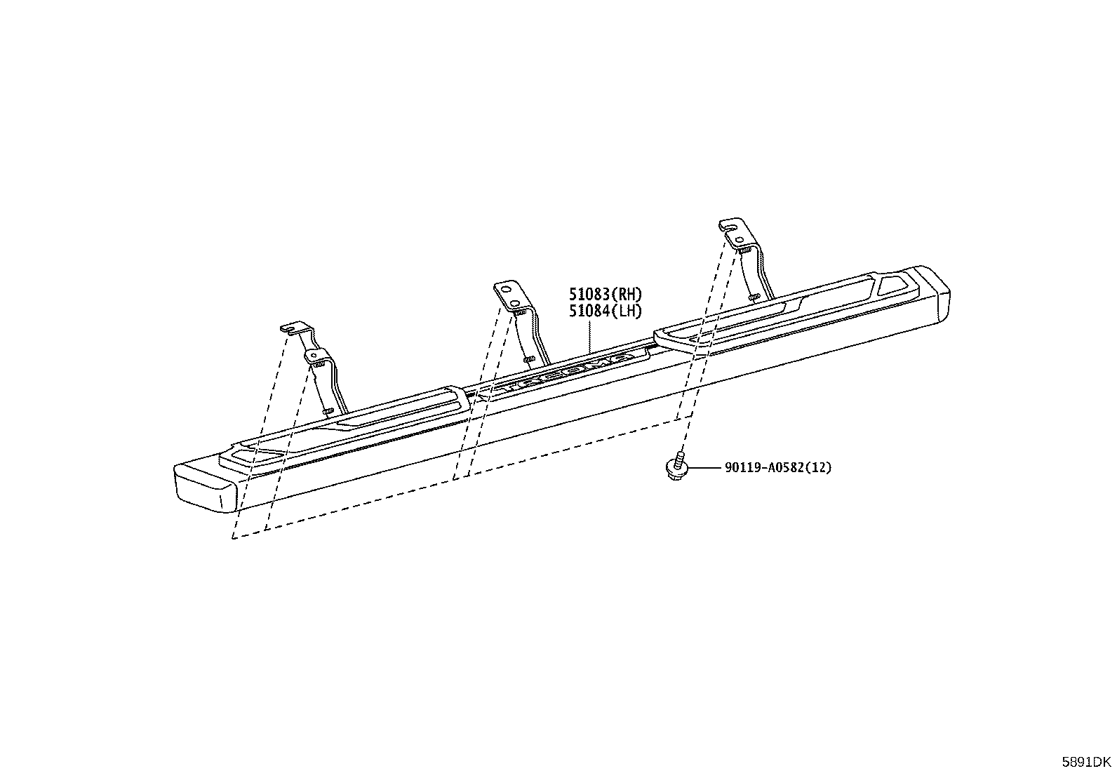 57052-04110 MEMBER SUB-ASSY, FRONT FLOOR CROSS, LH product image