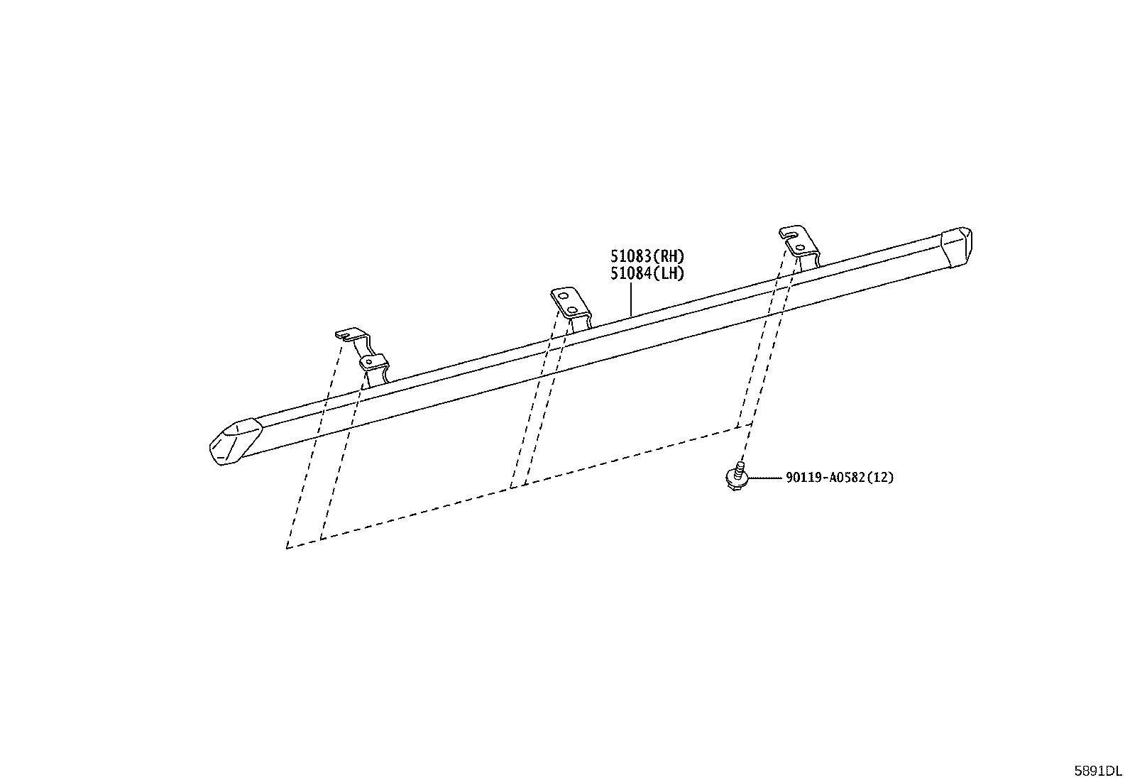 57052-04110 MEMBER SUB-ASSY, FRONT FLOOR CROSS, LH product image