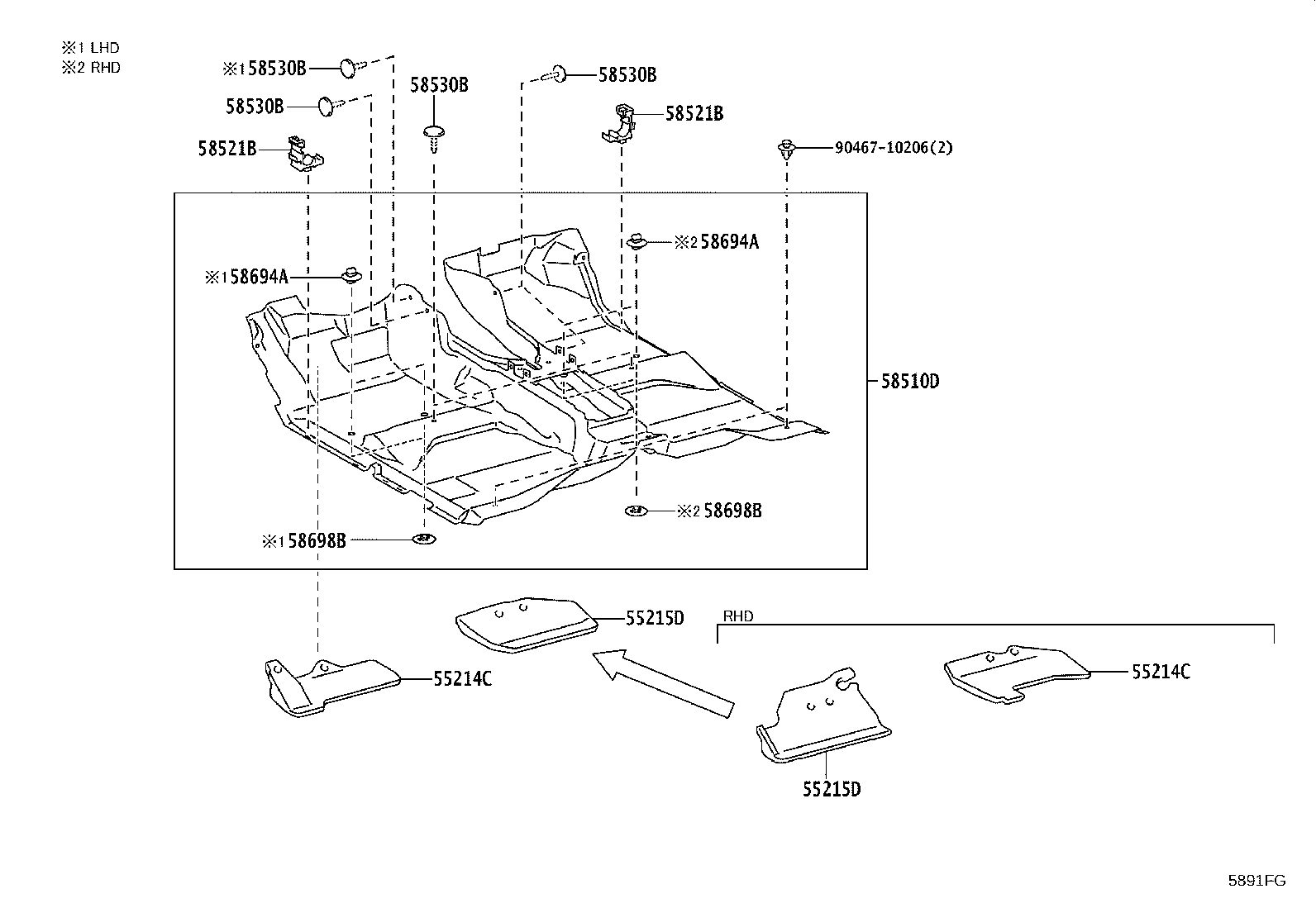58564-0K400 SILENCER, FRONT FLOOR, NO.4 product image