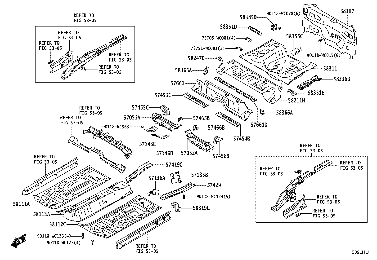 58307-WC013 PANEL SUB-ASSY, BODY LOWER BACK product image
