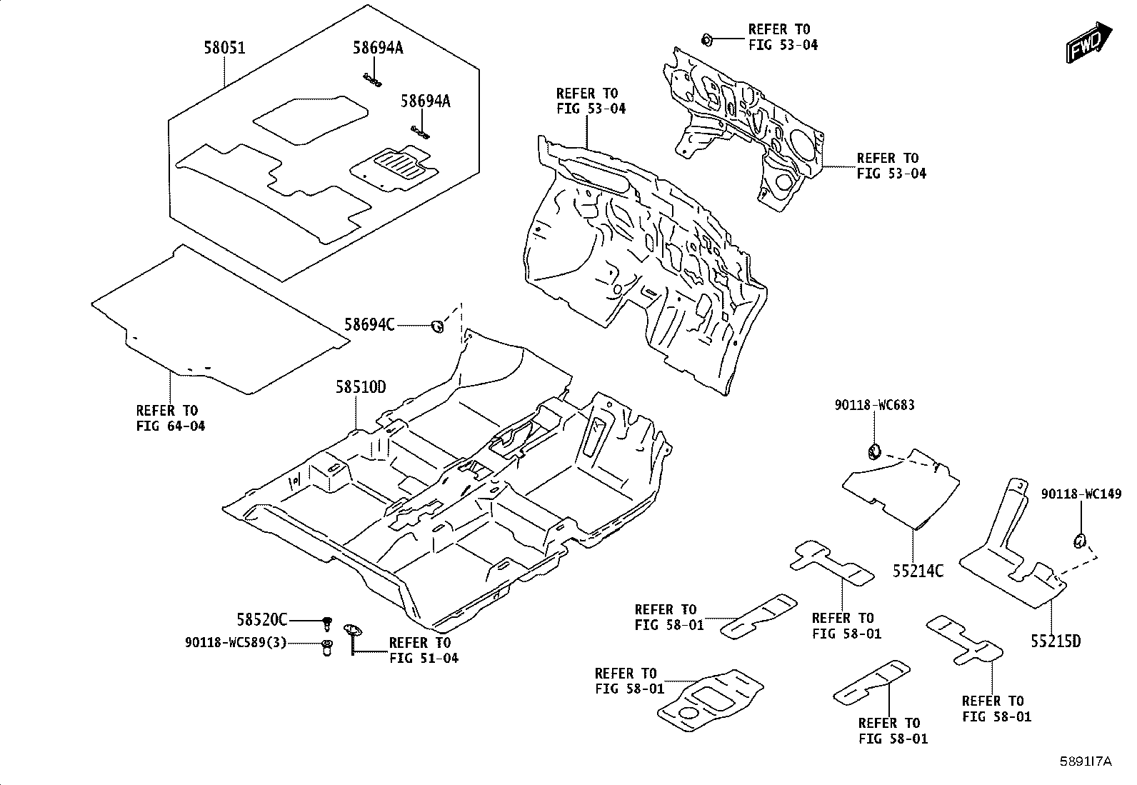58051-WC003 MAT SET, FLOOR product image