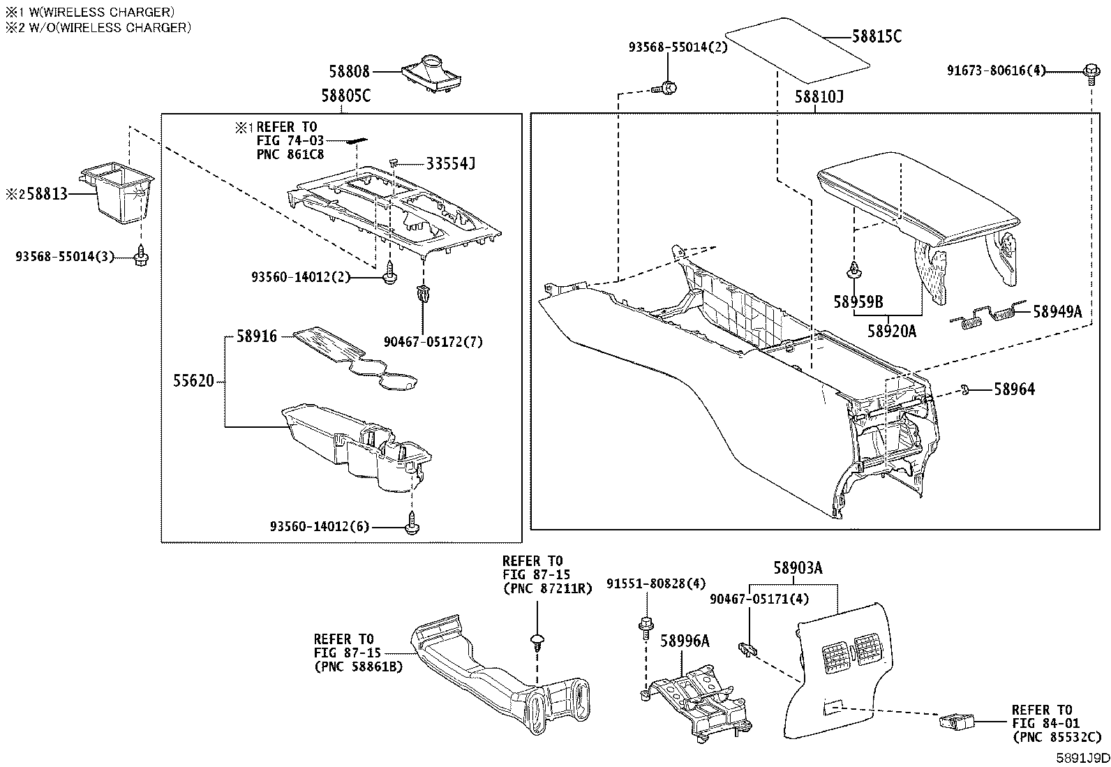 58813-33090 BOX, CONSOLE, UPPER product image