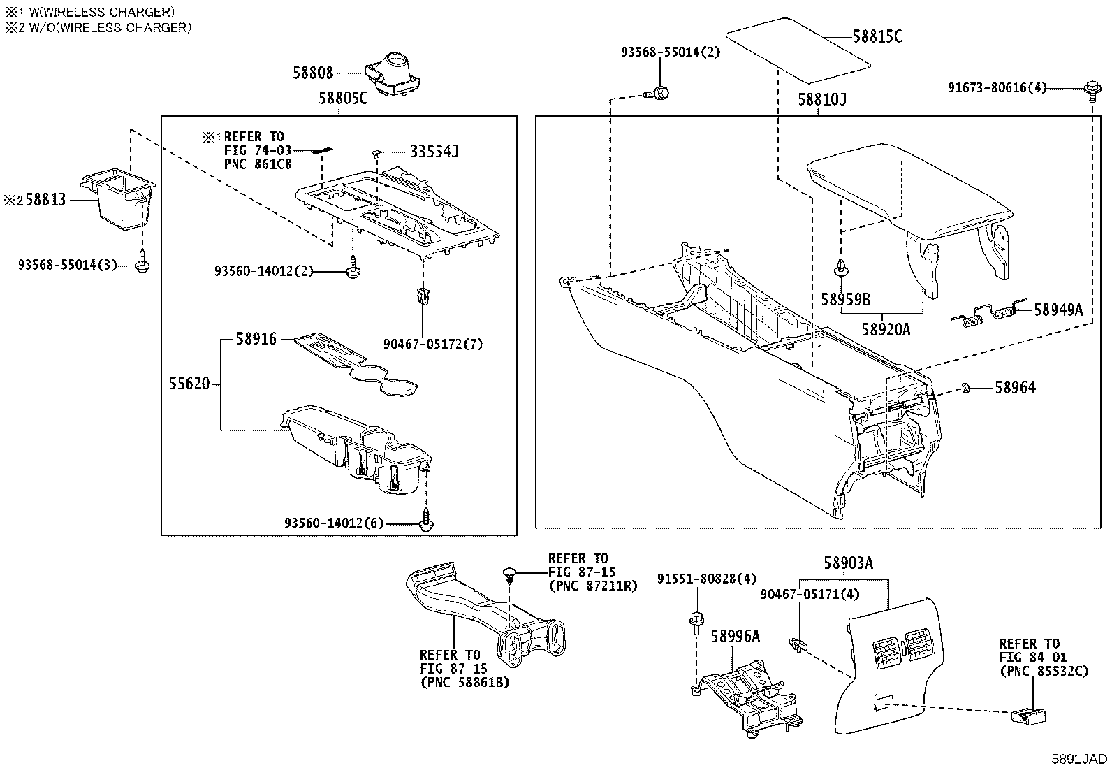 58813-33090 BOX, CONSOLE, UPPER product image