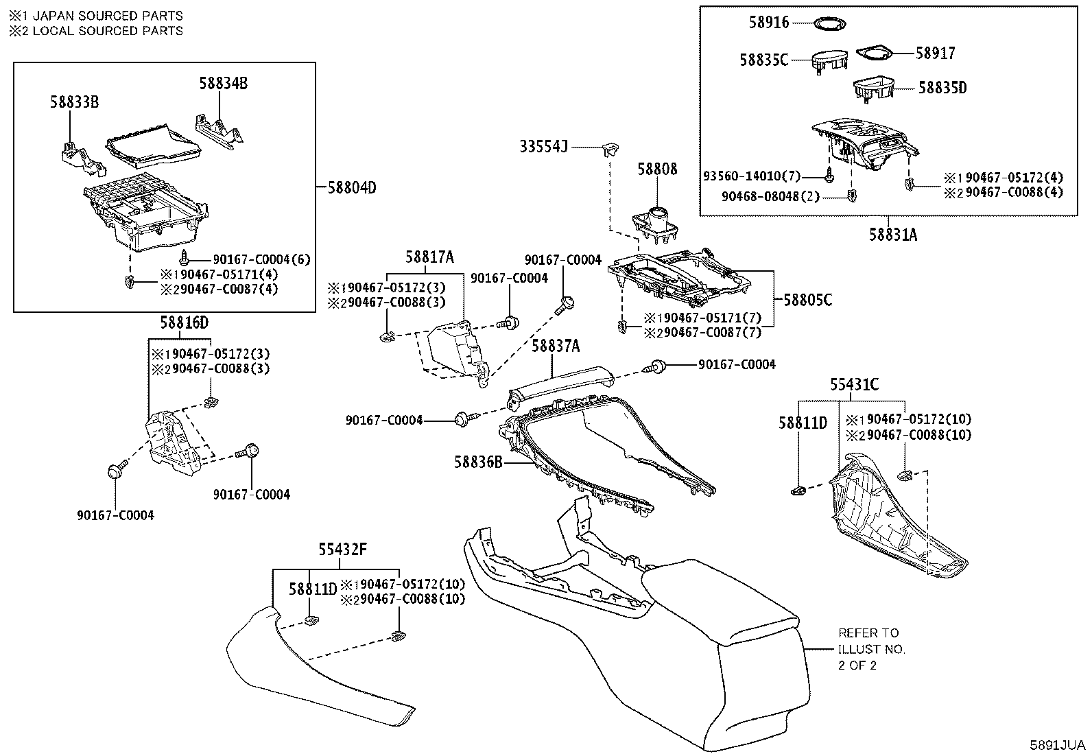 58862-07030 DUCT, CONSOLE BOX, NO.2 product image