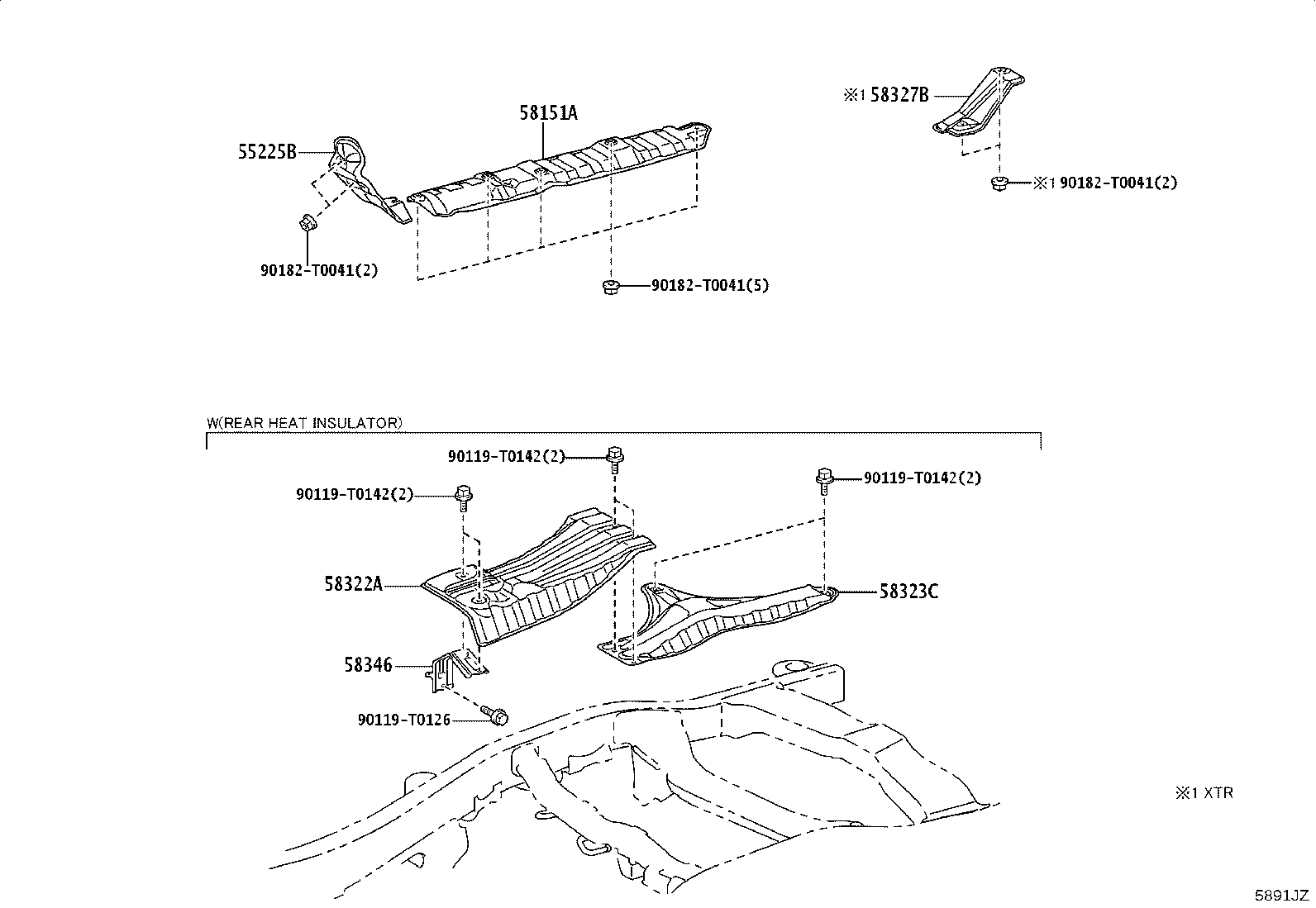 5816B-KK010 INSULATOR, REAR FLOOR HEAT, REAR product image
