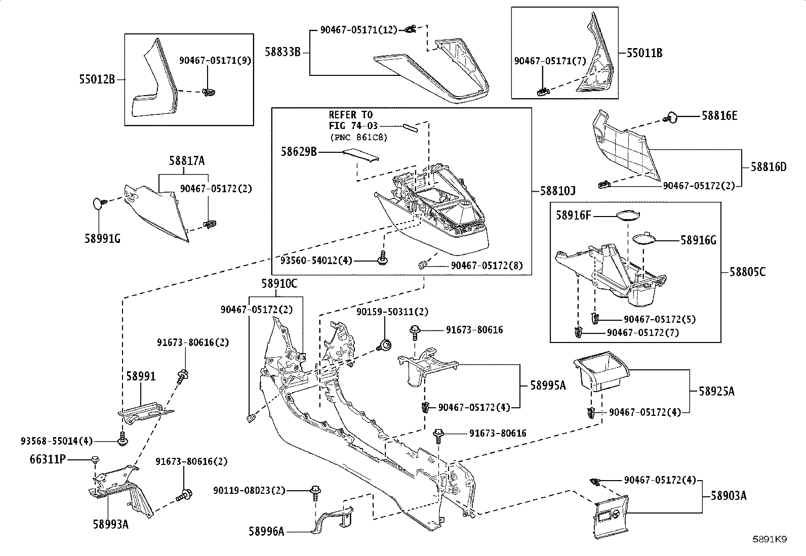 58629-52030 MAT, CENTER CONSOLE product image