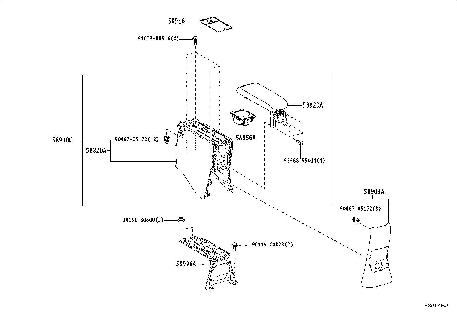 58629-52030 MAT, CENTER CONSOLE product image