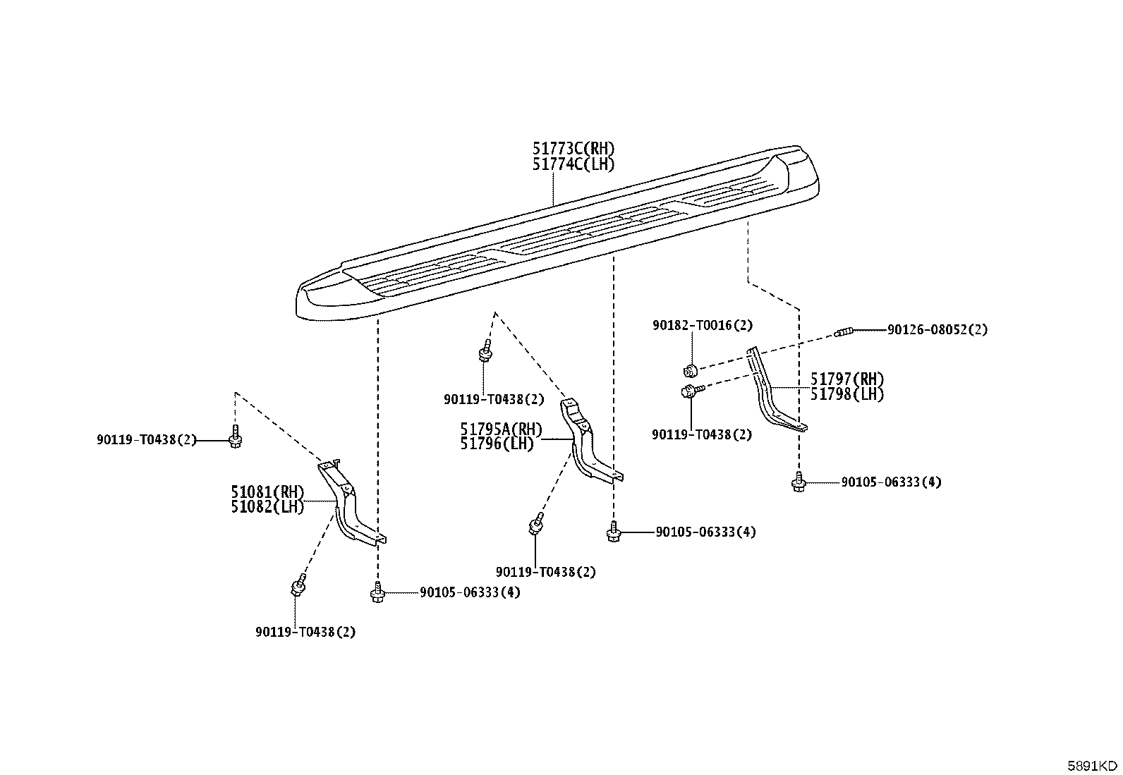 51702-0K330 COVER, STEP PLATE, LH product image