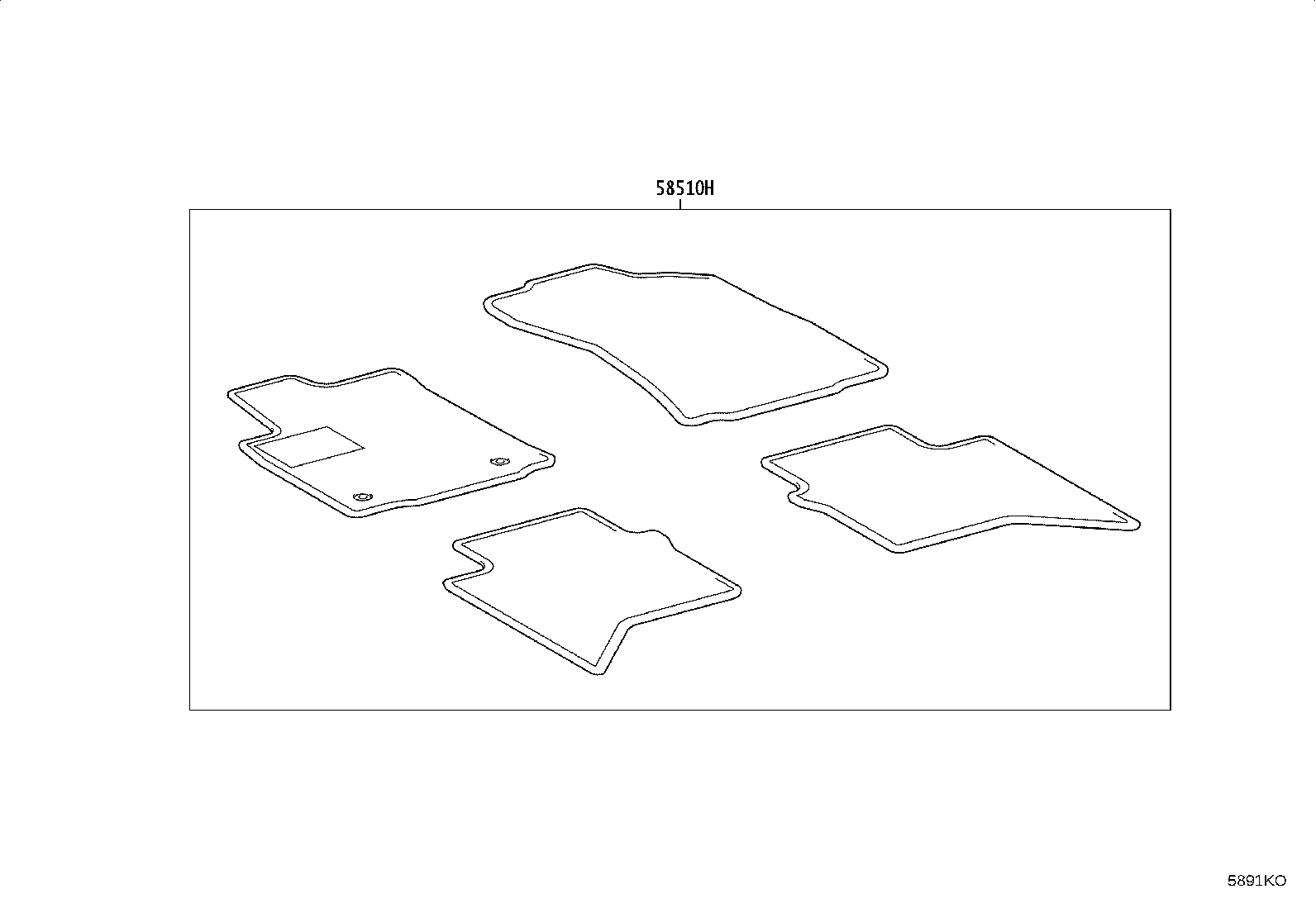 58500-0KE71-C0 CARPET ASSY, FLOOR, FRONT product image