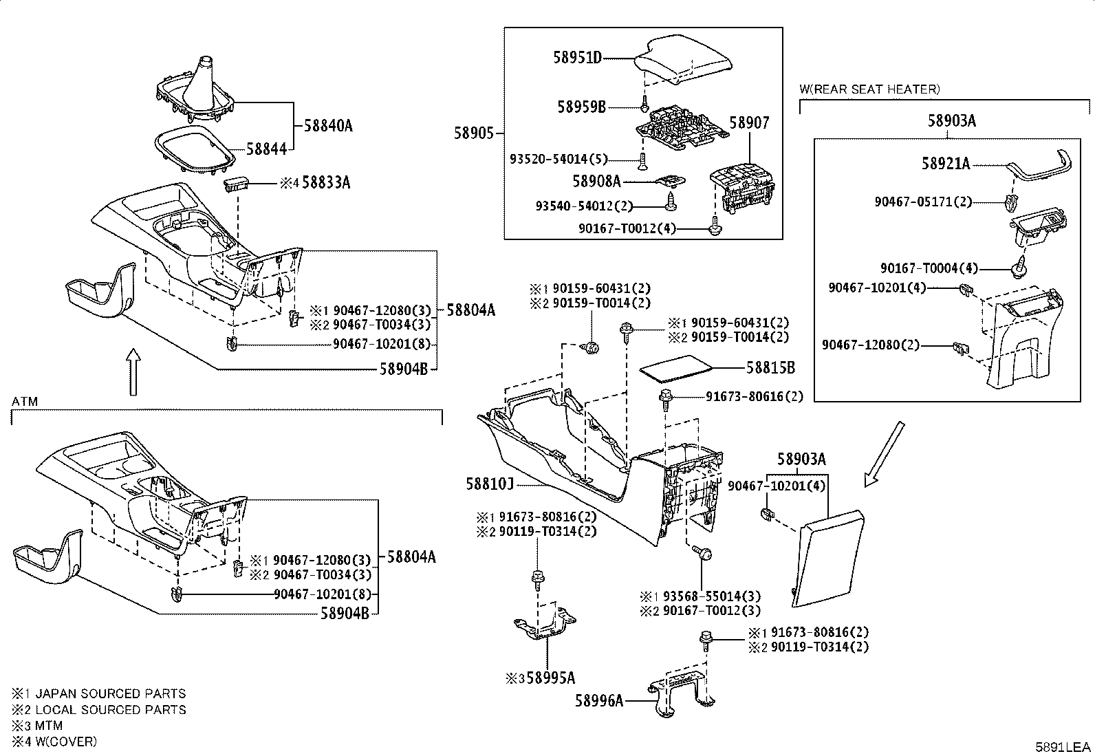 58833-KK090-C0 COVER, CONSOLE, UPPER product image