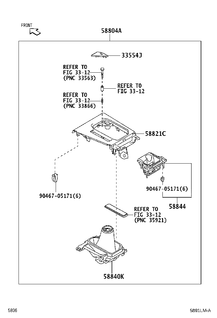 58905-BZ220-C0 DOOR SUB-ASSY, CONSOLE COMPARTMENT product image