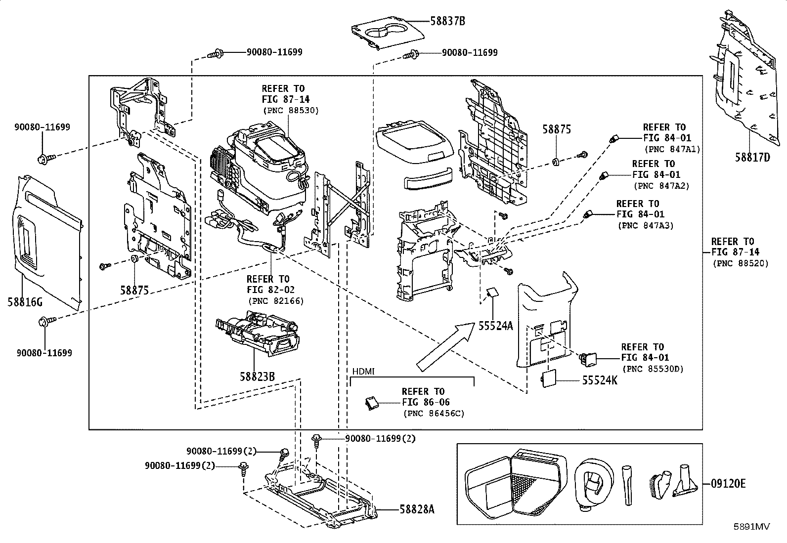 55396-08010 BRACKET, CONSOLE MOUNTING, NO.4 product image