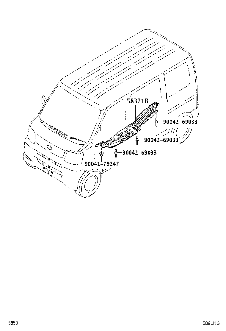 58321-B5010 INSULATOR, REAR FLOOR HEAT, NO.1 product image