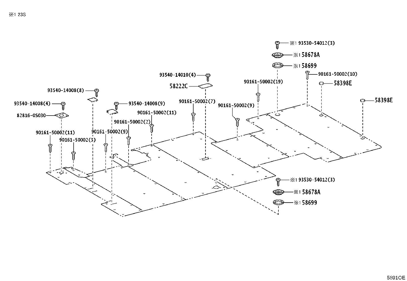 57104-0S040 CROSSMEMBER SUB-ASSY, FLOOR, NO.4 product image