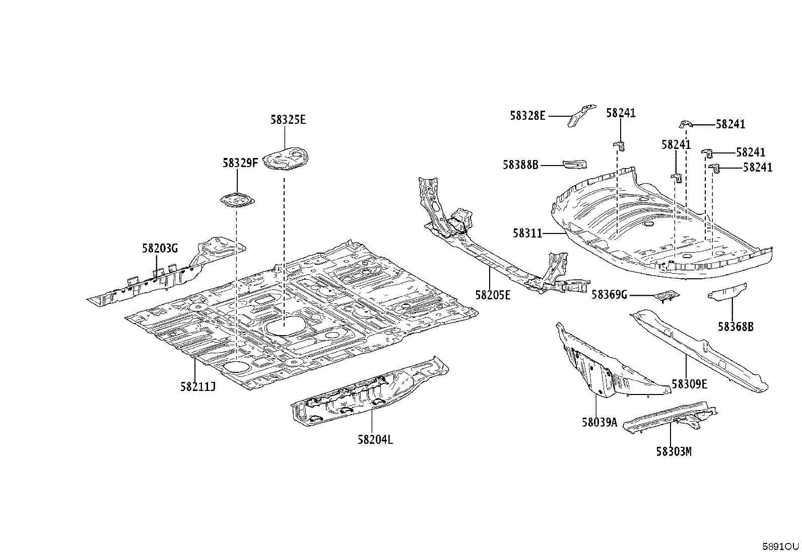 57064-V2010 BRACKET SUB-ASSY, FUEL TANK MOUNTING, REAR LH product image