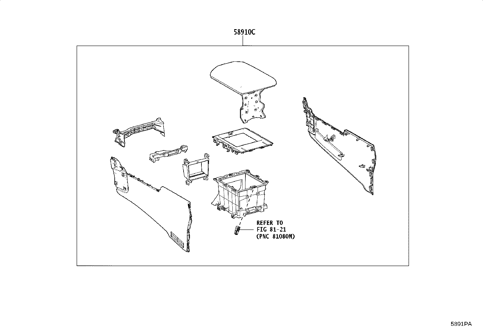 58825-60190 POCKET, CONSOLE BOX product image