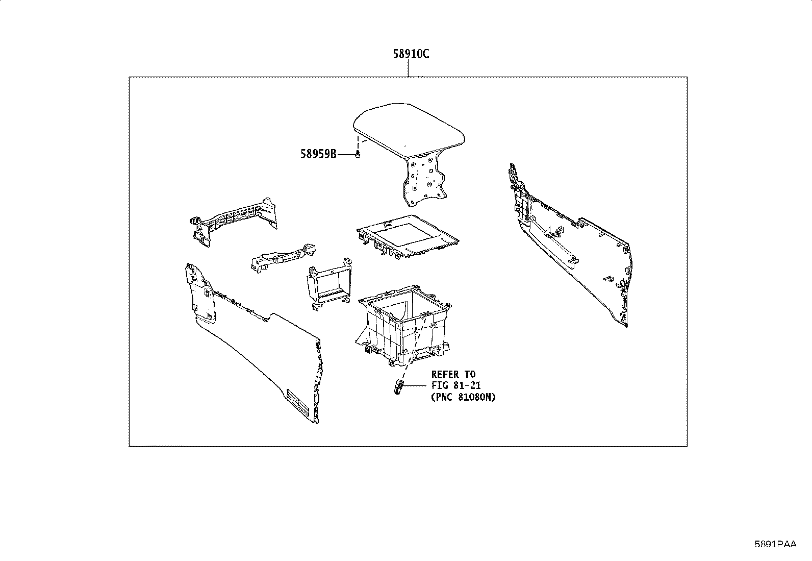 58825-60190 POCKET, CONSOLE BOX product image