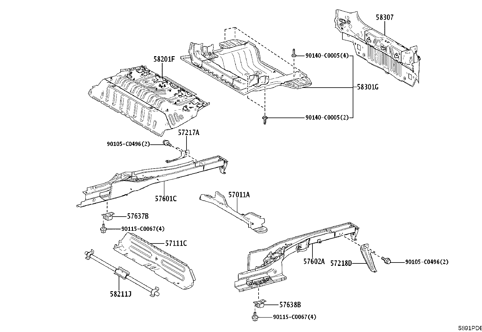 58307-YL010 PANEL SUB-ASSY, BODY LOWER BACK product image