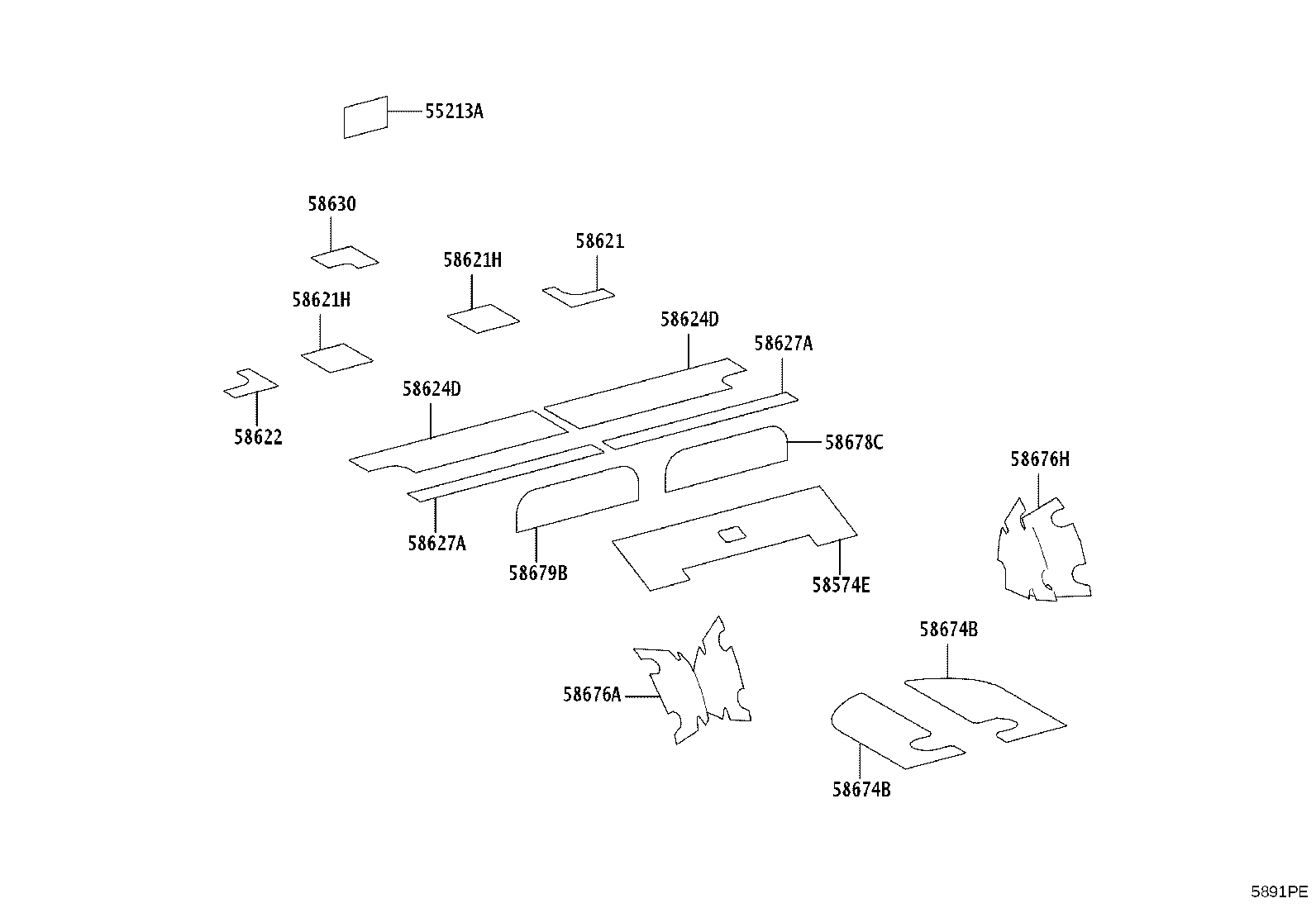 75791-YL020 CLIP(FOR FRONT FLOOR CARPET) product image