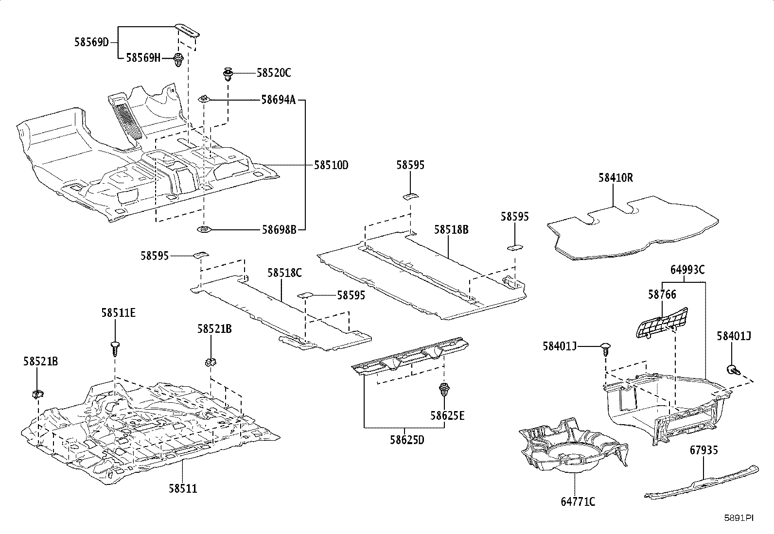 58511-V1010 MAT, FLOOR, FRONT product image
