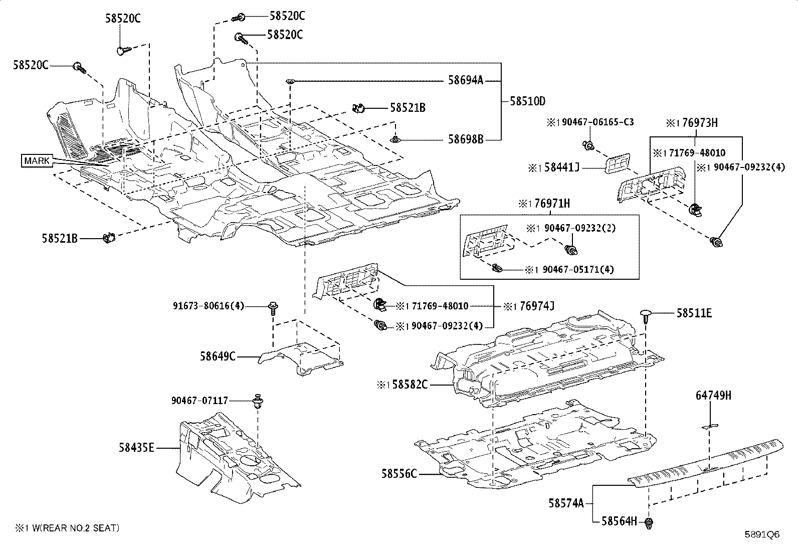 58435-60050 SILENCER, FRONT FLOOR, CENTER product image