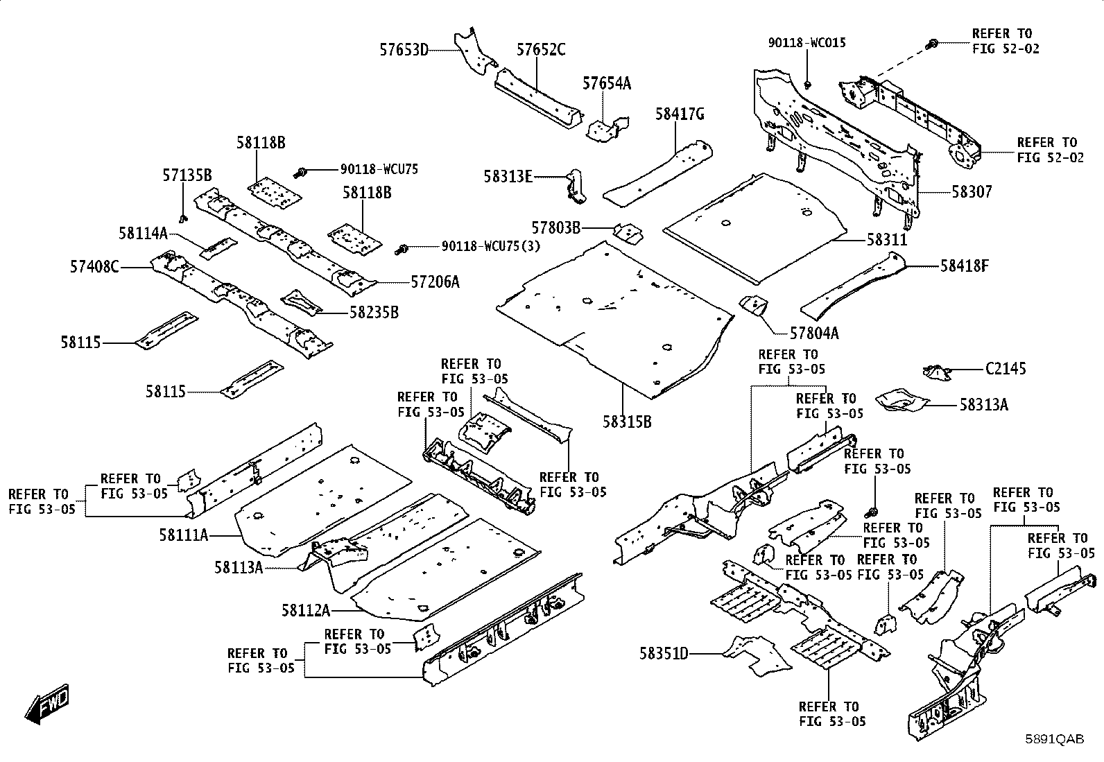 58307-WC015 PANEL SUB-ASSY, BODY LOWER BACK product image